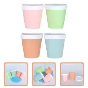 4 Pcs Yogurt Jars Ice Cream Storage Containers Plastic Cup with Lids