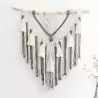 Hand-woven Color Macrame Wall Hanging Tapestry Bohemian Craft Background Decor