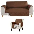1/2 Seater Quilted Sofa Cover Coffee Protector Waterproof Couch For Pet Dog