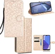 Compatible with Nokia C31 4G Case,PU Leather Card Holder,Compatible with Nokia C31 4G Magnetic Closure Flip Stand Wallet Cover Gold