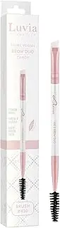 Luvia Professional Makeup Brush, Eyebrow Make-Up Brush, Eyebrow Brush, Eye Brush, Flat Angled Brush, Multi-Function, Vegan Cosmetic Brush, 430 // Brow Duo - Candy