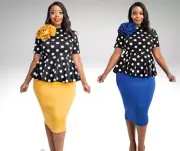 Elegant Big Flower Dress Polka Dot Midi Dress Plus Size