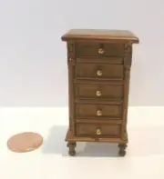 MINIATURE "JEANNE" BED SIDE STAND W/DRAWERS NEW WALNUT FINISH 2231 NWN