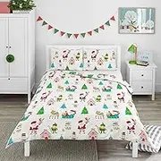 Bloomsbury Mill - Winter Wonderland - Christmas Festive Fun - Kids Bedding Set - Double Duvet Cover and 2 Pillowcases