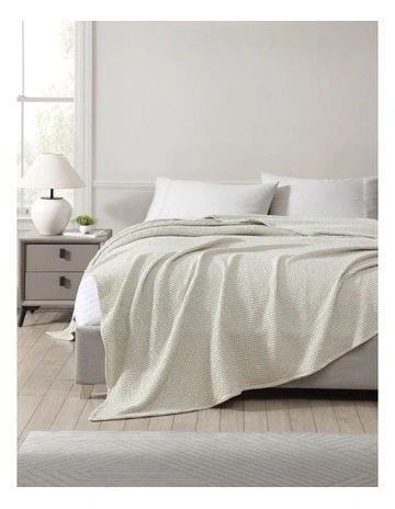 [Private Collection] Urban Waffle Blanket in Stone