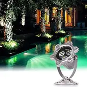 Underwater Spotlight, AC24V IP68 Waterproof Underwater Light Pool Lighting Colorful Fountain Light Fountain Pool Spotlight, Light for Pond, Landscape Lighting (Color : Yellow, Size : 24V(6W))