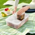 Divided Refrigerator Storage Box 6 Grids Frozen Soup Box Rice
