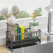 Sponge Holder for Kitchen Sink, Sink Caddy with High Brush Holder, Organz
