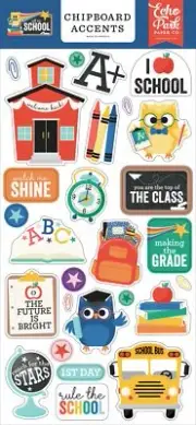 Echo Park Chipboard 6"X13"-Accents, Off To School
