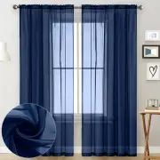 1*?Tulle-Mesh Sheer Curtain Shutter Screening Yarn Voile Room Door Valance Drape