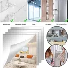 4/8Pcs Mirror Tile Wall Sticker Square Self Adhesive Room Decor Stick On Art AU