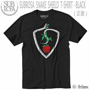 SUBROSA SNAKE SHIELD T-SHIRT 蛇盾 T卹 黑色 美國 BMX 極限單車品牌
