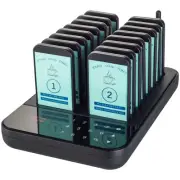 Restaurant Cafe Food Truck Queuing Wireless Paging Calling System 16 Pager Guest