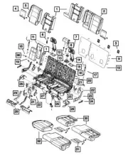 Genuine Mopar Second Row Headrest Outboard 6EZ22HL1AA