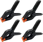 BEZANU Spring Clamps, 4 PCS Heavy Duty Backdrop Clips for Photography, Photo Studio, Wood Working (10cm/4in)