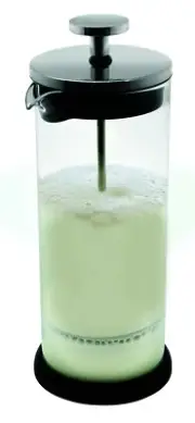 Avanti Milk Frother Glass Handheld Jug Frothing Espresso Coffee Frothers Maker