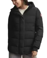 Canada Goose V4709 Black Hooded Puffer Alliston Down Coat Womens Size 2XS/165