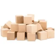 36pc Quality 1.5" Natural Wood Blocks Cubes Art Crafting Stacking FAST! D23
