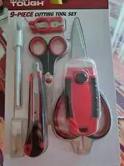 9-PIECE CUTTING SET 9mm snap off knife/ Mini Scissors/Precision knife scraper