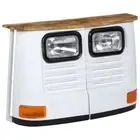Solid Mango Wood Truck Sideboard Pub Cabinet Furniture Dark Grey/White vidaXL