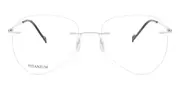 Oval Rimless Titanium Men's Glasses Online Silver Size 56 - Lenses Included - Private Health Rebate - Blue Light Block - SmartBuy Collection