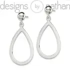 Designs by Nathan | 925 Sterling Silver Teardrop Post Dangle Earrings