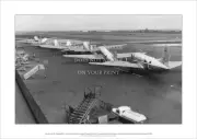 TAA Viscounts DC-3s DC-4s A2 Art Print – Essendon 1950s – 59 x 42 cm Poster