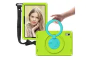Handle Shockproof EVA Tablet Case for Samsung Galaxy Tab S9 FE/S9/S8/S7 11 inch with Shoulder Strap-Grass