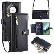 For Huawei Mate 60 Pro/ Mate 60 Pro+ Wallet Case PU Leather Zipper Pocket Phone Cover