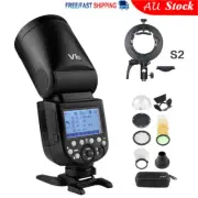 Godox V1-C V1C 2.4G Round Head Camera Flash for Canon + S2 Bracket + AK-R1 Kit