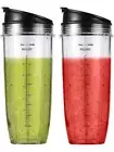 ( 2 Pack ) 32 OZ Cup with Sip N Seal Lids Compatible with Nutri Ninja Auto-iQ