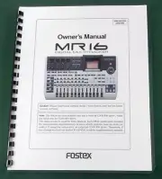 Fostex MR-16 Owners Manual: Comb Bound & Protective Covers!