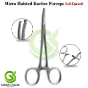 Surgical Micro Halsted Kocher Clamp Forceps 1x2 Curved Artery Tissue Hemostatic