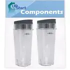 2 Pack Replacement Single Serve 16 oz Cup for Ninja Ultima Blender+ BL830