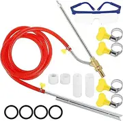 Pressure Washer Sandblasting Kit, 5000 PSI Wet Sandblaster Attachment, 1/4 Inch Quick Disconnect Sand Blaster Kit with Replacement Ceramics Nozzle & Protect Glasses for Abrasive Cleaning