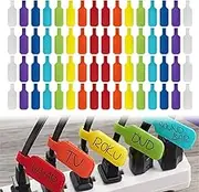 Vivva 32 Pcs Cable Labels, Multi-Color Write On Cord Label,Wire Labels and Wire Tags for Cable Management and Identification (Multicolor)