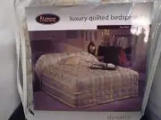 BIANCA LUXURY QUILTED BEDSPREAD DOUBLE BED DESIGN : DYNASTY