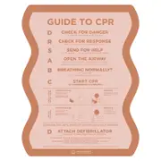 Stylish Pool CPR Sign Rust & Pink Wave