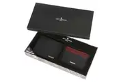 Jeff Banks Men's Wallet & Card Case w RFID Protection Giftbox Black Set