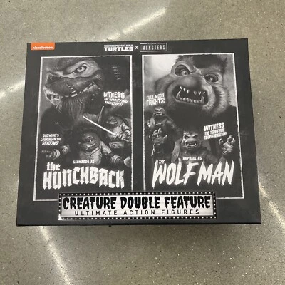 TMNT x Universal Leo Hunchback Raphael Wolfman Black & White NEW