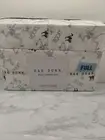 Rae Dunn Full Size Halloween Bed Sheet Set Skeleton Spooky Black Cat White 2022