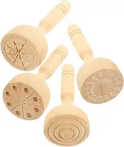 GARVALON 4pcs Brickearth Mold Play Tools Clay Kit Craft Clay Tools Air Clay Air Dry Clay Sculpting Clay Air Drying Clay Craft Kits for Clay Bar Clay Beads Modeling Clay Wooden