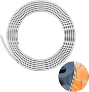 YIJINSHENG Chrome Silver Universal U Shape Moulding Trim Strip Automotive Guard Door Protector Edge Guard Decorative for Sedans, Trucks, SUV, ATV (16FT, Silver)
