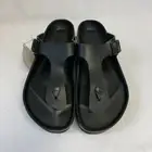 Birkenstock New w/ Box Gizeh PAP Platform Black Leather Exquisite N Select Size