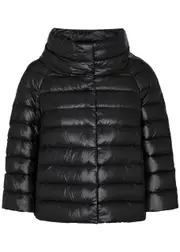 Herno Sofia Quilted Shell Jacket - Black - 10 10