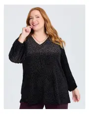 [Taking Shape] Animal Velvet Top in Multi