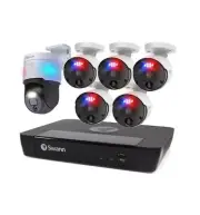 New Swann Pro Enforcer 12MP 8-Channel NVR Security w 5 Bullet & 1 PT 4K Cameras