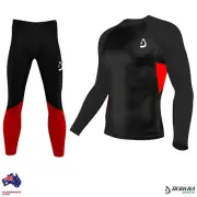 Compression Tights Mens Shirt + Top Base Layer Gym, Running, Yoga Base Layer Set