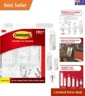 Variety Pack, Including 10 Pairs of Picture Hanging Strips, 6 Wire Hooks and ...