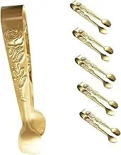 Practical Stainless Steel Ice Tongs Decorative Mini Serving Tongs for Ice Cubes Sugar Cubes and Appetizers